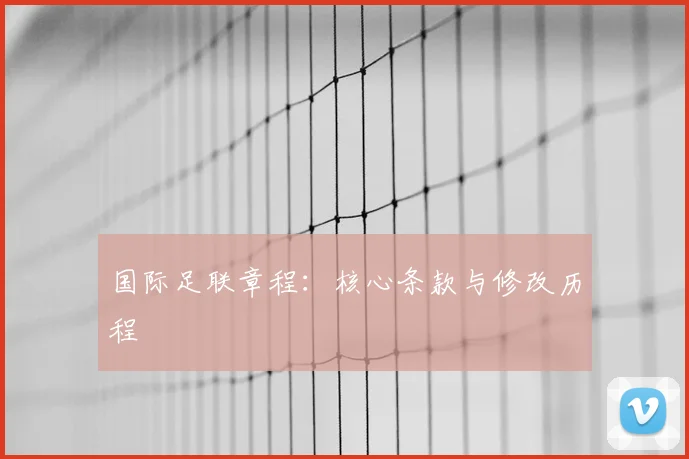 国际足联章程:核心条款与修改历程